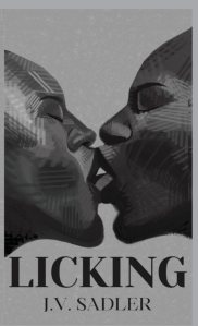 Cover of Licking with two artistic faces kissing